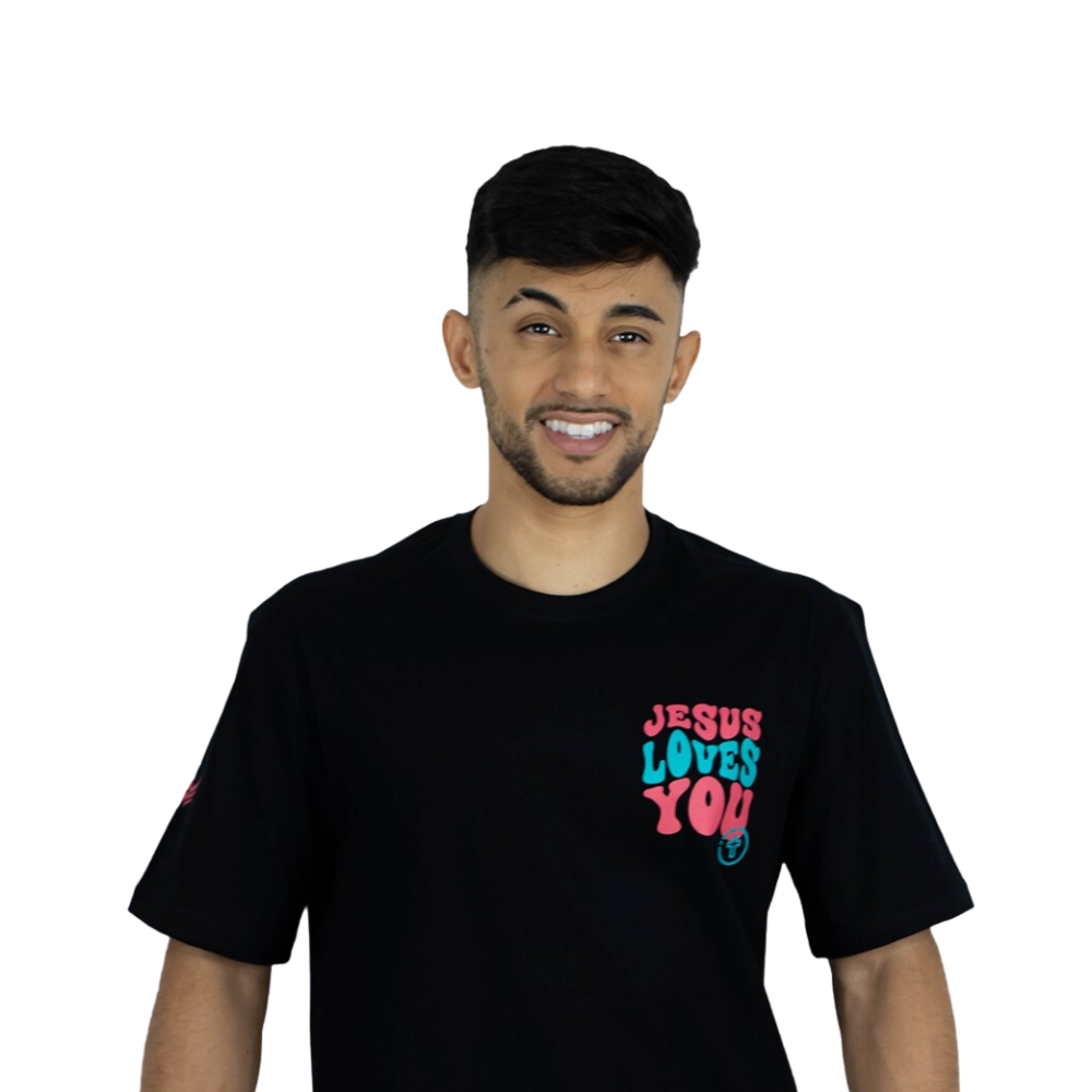 CAMISETA JESUS LOVES YOU PRETA - O RETIRO