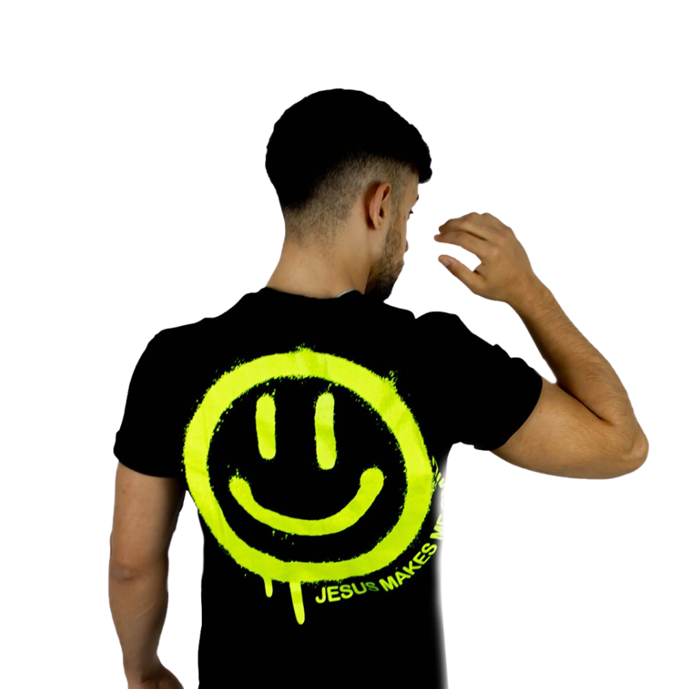 CAMISETA JESUS MAKE ME SMILE AMARELO - O RETIRO