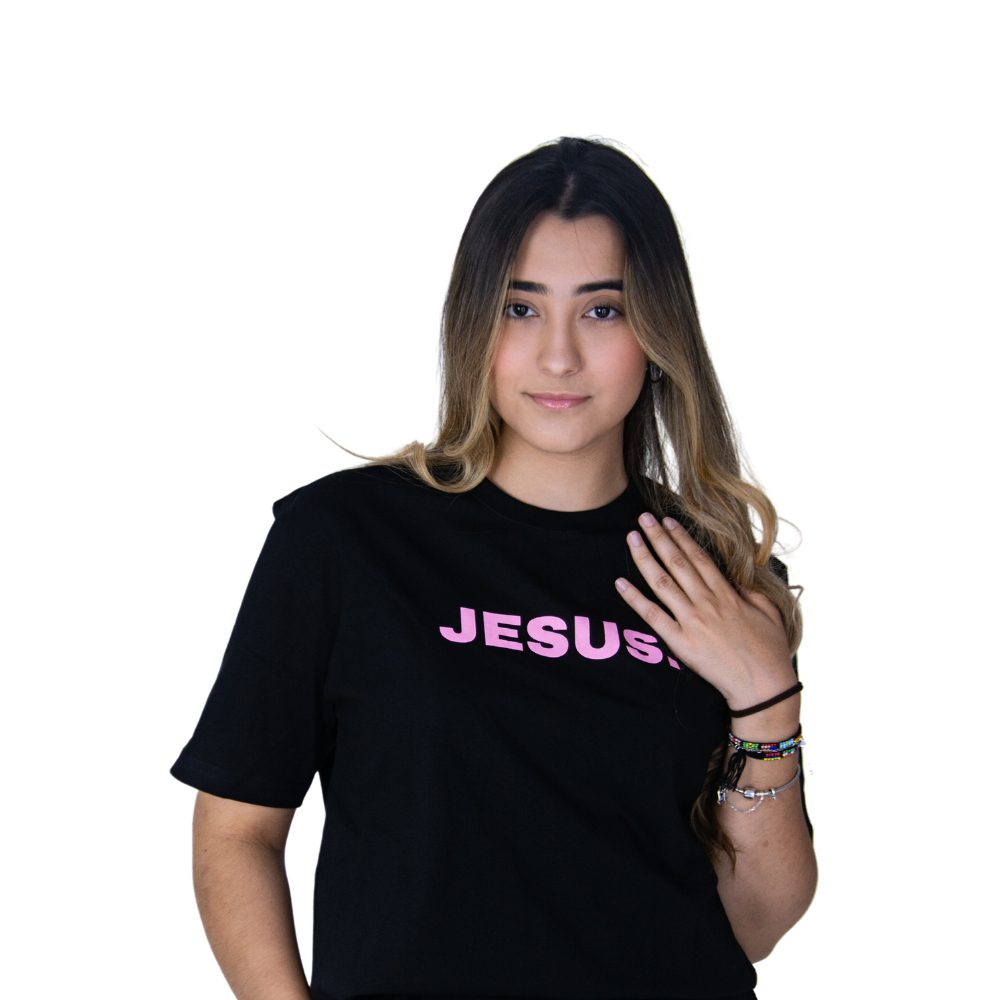 CAMISETA JESUS E PONTO FINAL ROSA - O RETIRO