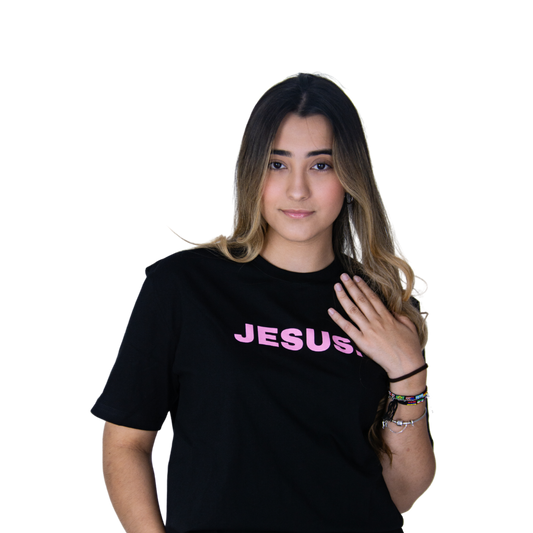 CAMISETA JESUS E PONTO FINAL ROSA - O RETIRO