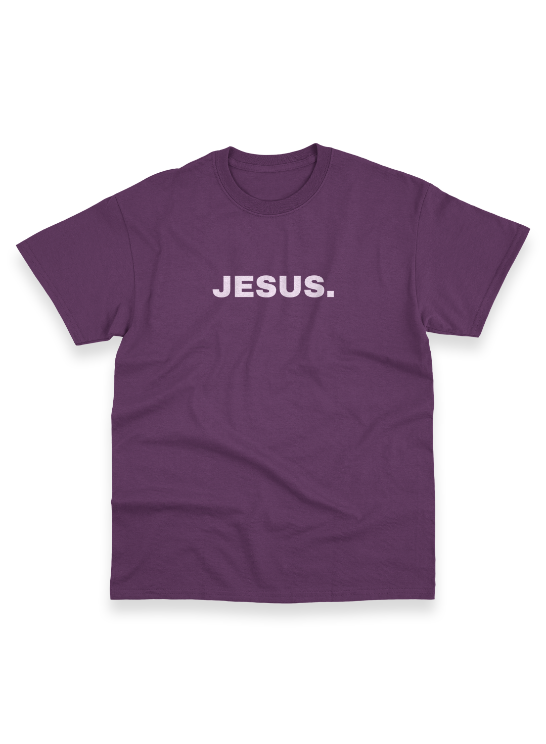 CAMISETA JESUS. E PONTO FINAL ROXO