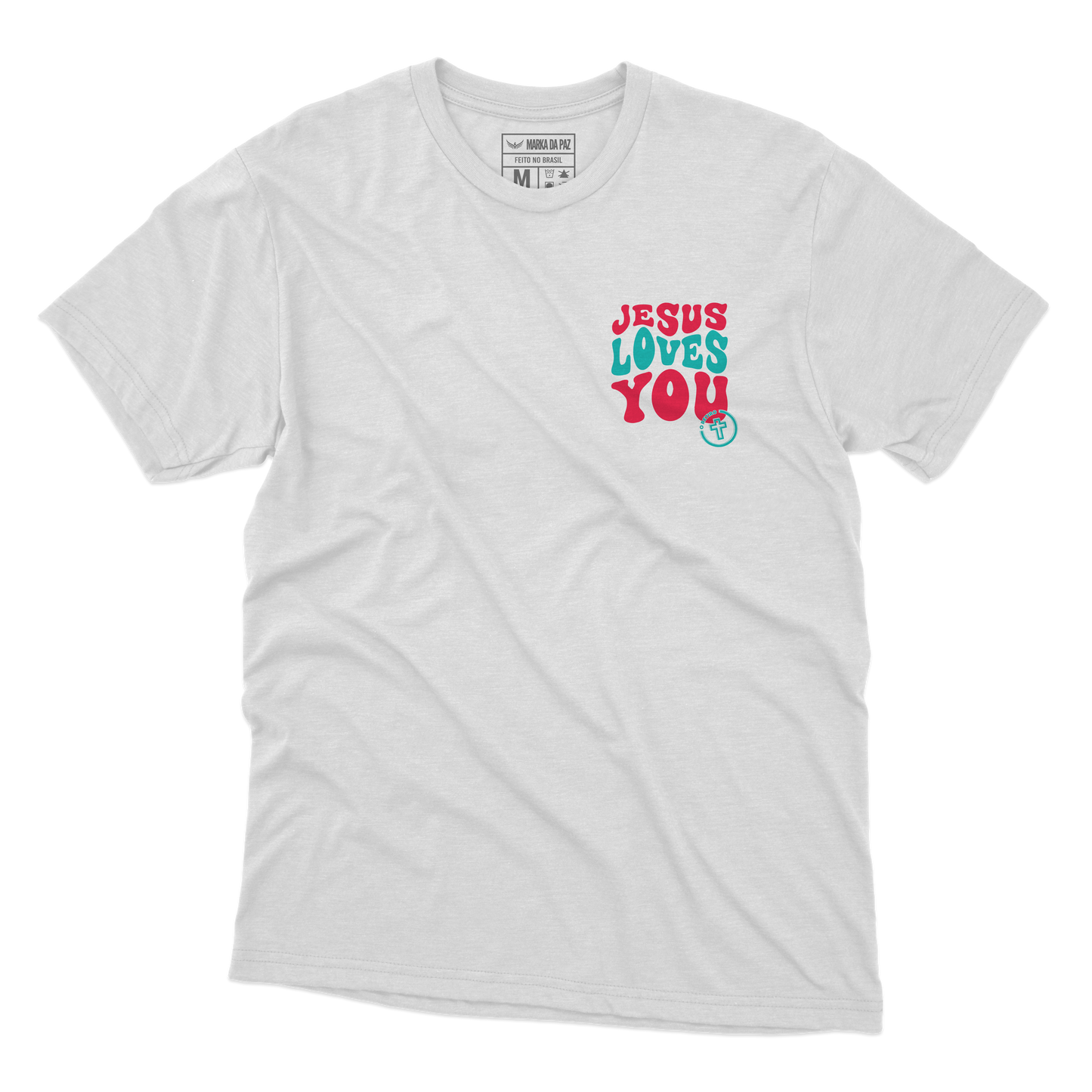 CAMISETA JESUS LOVES YOU BRANCA - O RETIRO