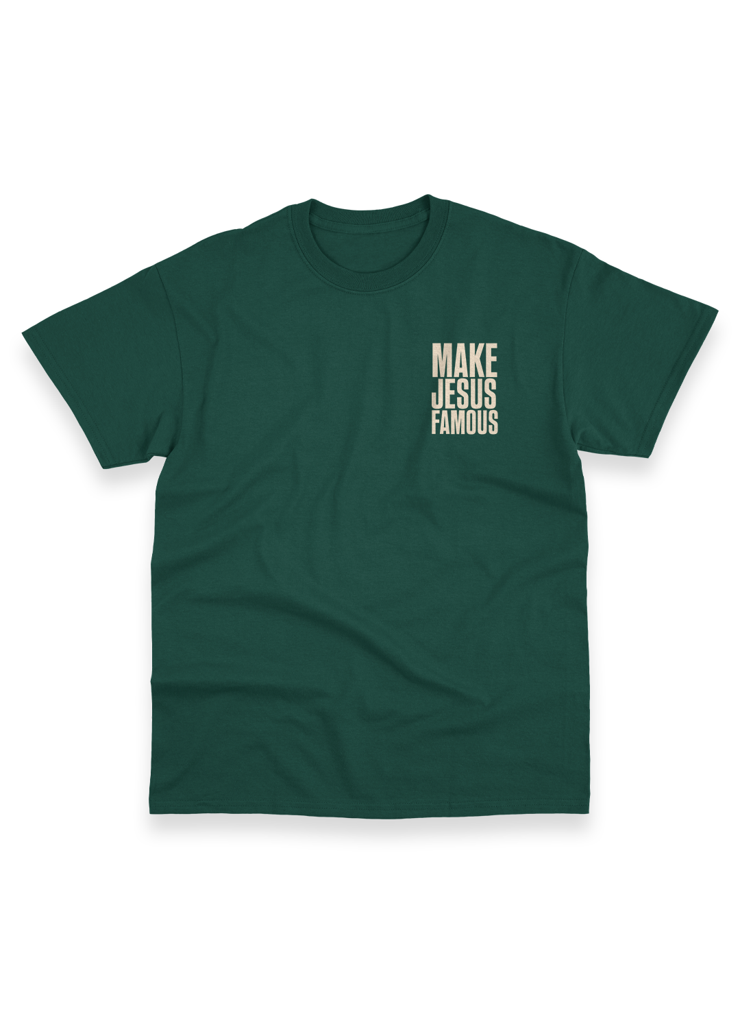 CAMISETA MAKE JESUS FAMOUS - VERDE MILITAR