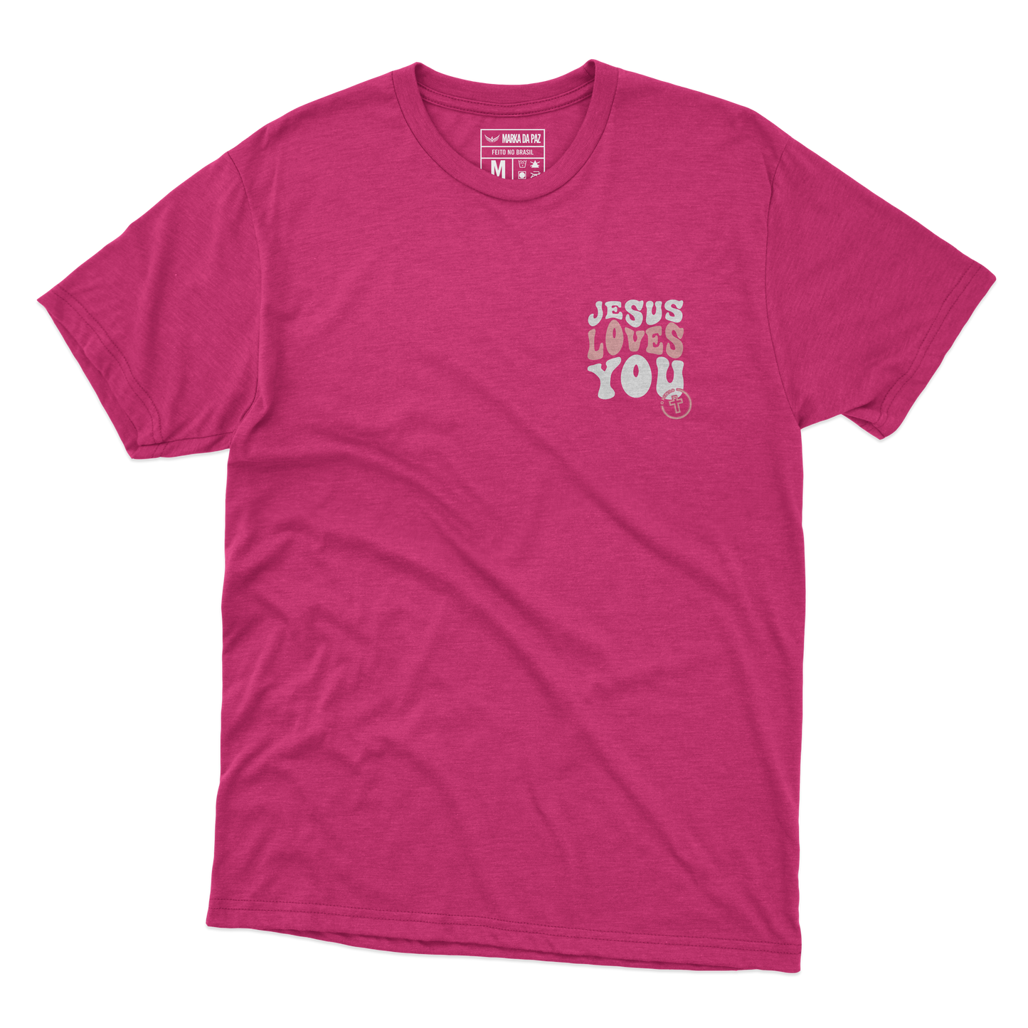 CAMISETA ADULTO ROSA JESUS LOVES ROSA 03 O RETIRO