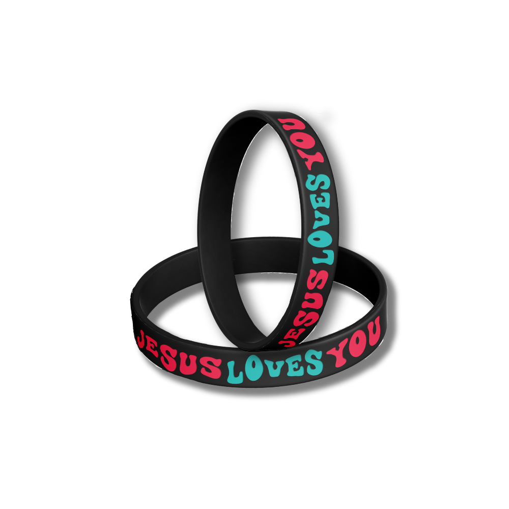 1 PULSEIRA DE SILICONE - UNIDADE- JESUS LOVES YOU