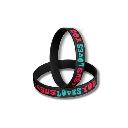 1 PULSEIRA DE SILICONE - UNIDADE- JESUS LOVES YOU