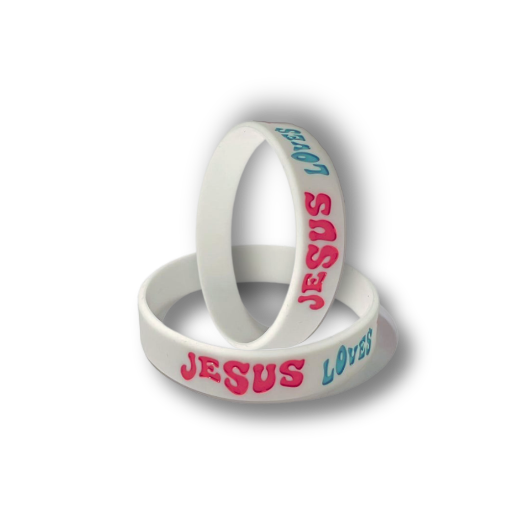 1 PULSEIRA DE SILICONE - UNIDADE- JESUS LOVES YOU