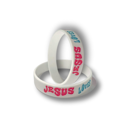 1 PULSEIRA DE SILICONE - UNIDADE- JESUS LOVES YOU