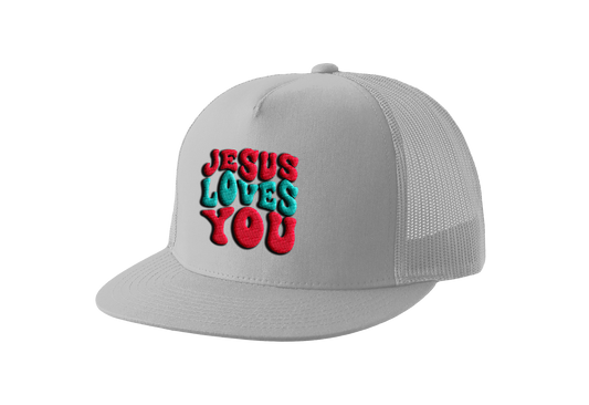 BONÉ BRANCO JESUS LOVES YOU