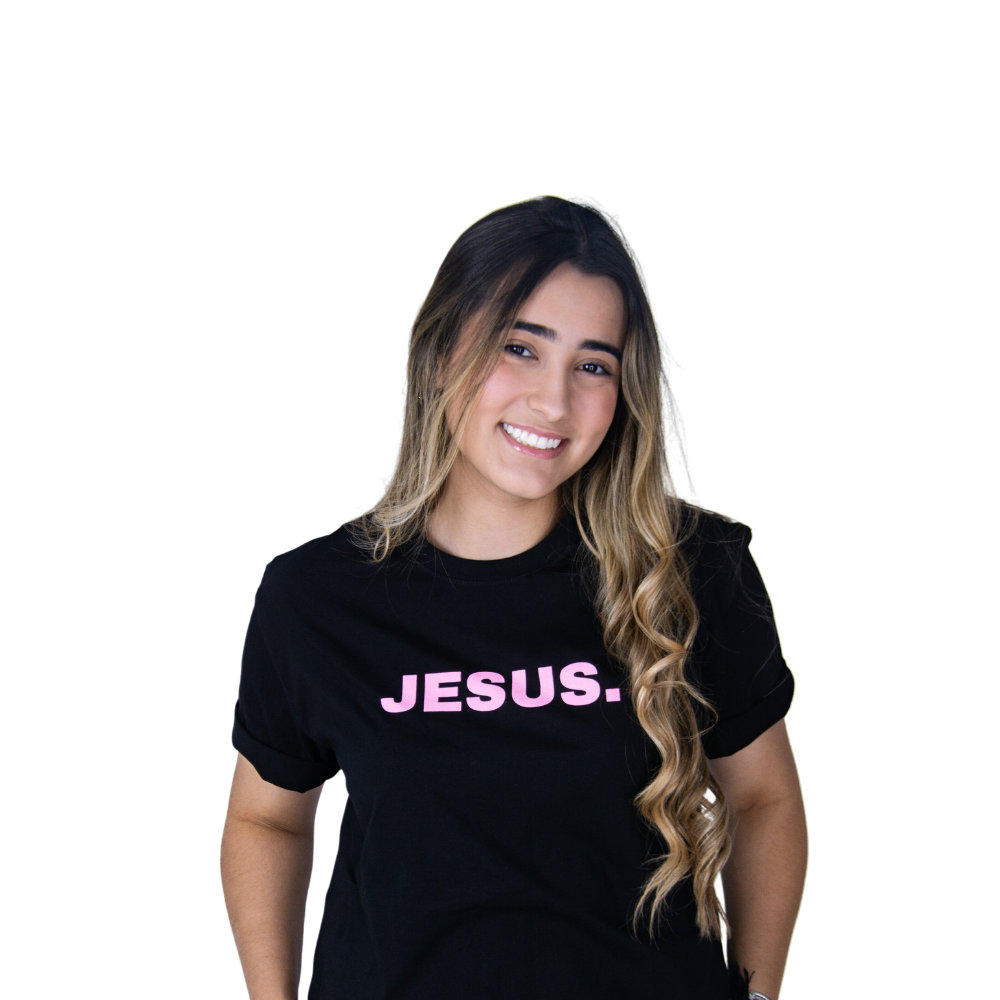 CAMISETA JESUS E PONTO FINAL ROSA - O RETIRO