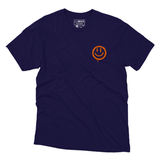 CAMISETA JESUS MAKE ME SMILE AZUL MARINHO COM LARANJA FLOURECENTE - O RETIRO (cópia)