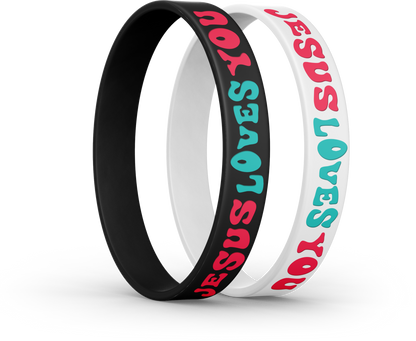 1 PULSEIRA DE SILICONE - UNIDADE- JESUS LOVES YOU